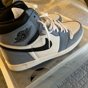 White and sky blue 1s size 9.5